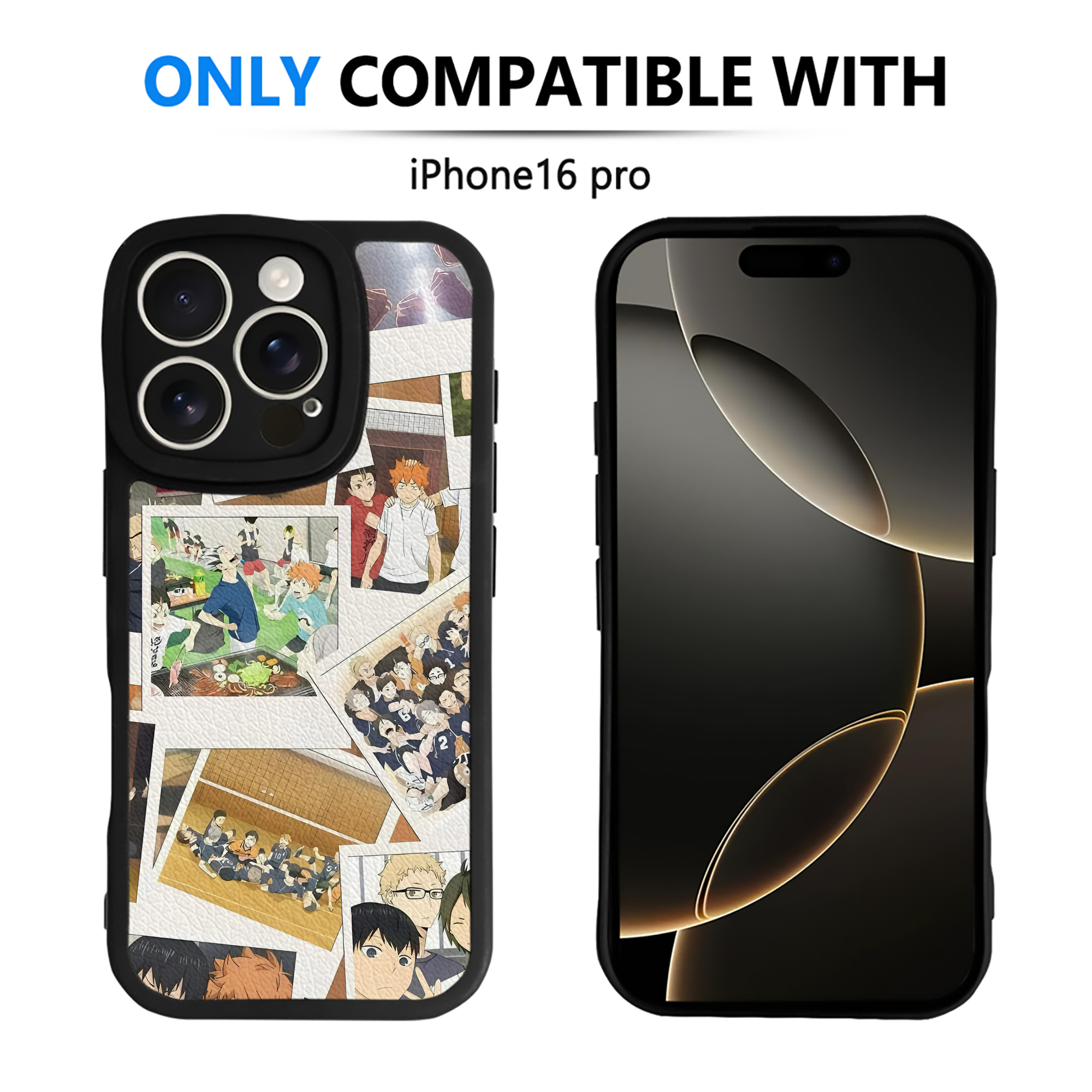 （画像用） ハイキュー!! Haikyu!! 【iPhone 16シリーズ対応】シリコンスマホケース（レザー調） 材質：シリコン